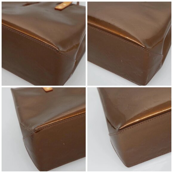 LOUIS VUITTON Monogram Vernis Reade PM Hand Bag Bronze M91146 LV Auth 132465 - Picture 16 of 16